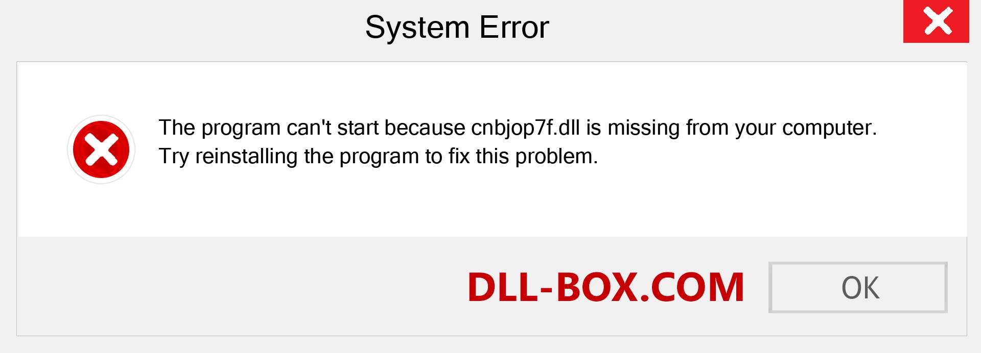  cnbjop7f.dll file is missing?. Download for Windows 7, 8, 10 - Fix  cnbjop7f dll Missing Error on Windows, photos, images