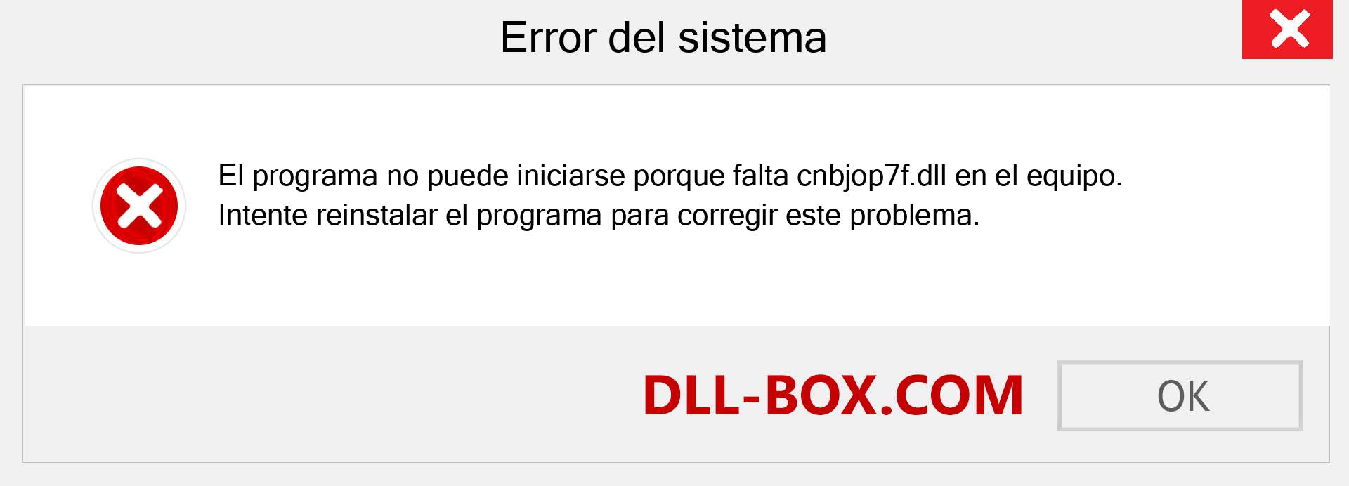 ¿Falta el archivo cnbjop7f.dll ?. Descargar para Windows 7, 8, 10 - Corregir cnbjop7f dll Missing Error en Windows, fotos, imágenes